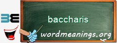 WordMeaning blackboard for baccharis